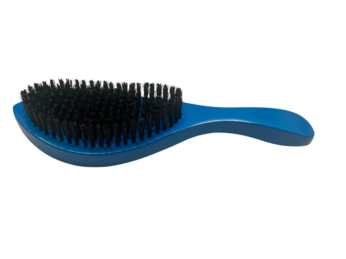 Blue Curved Medium Handle Brush