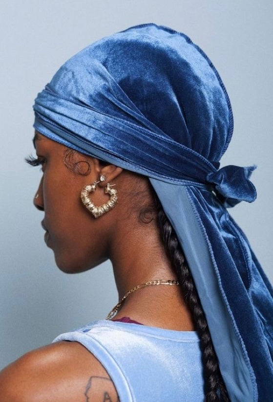 Legendary Light Blue Velvet Durag