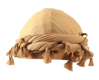 Legendary Distressed Khaki Satin Lined Turban
