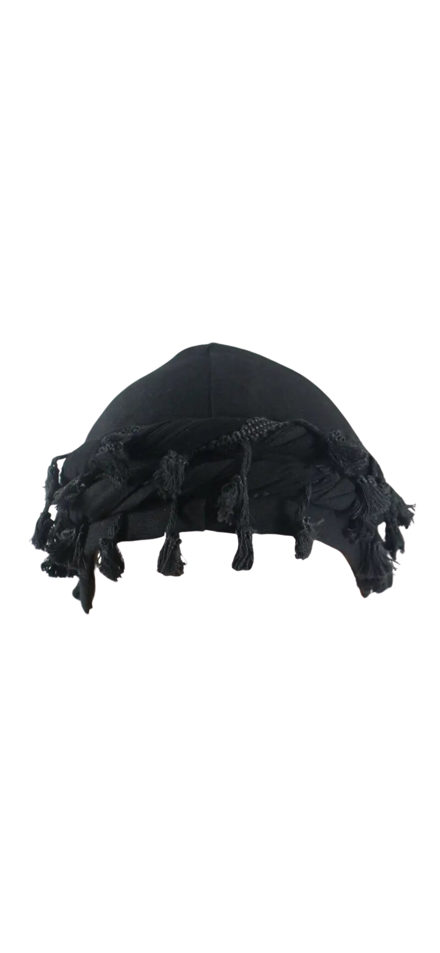 Legendary Distressed Black Satin Lined Turban