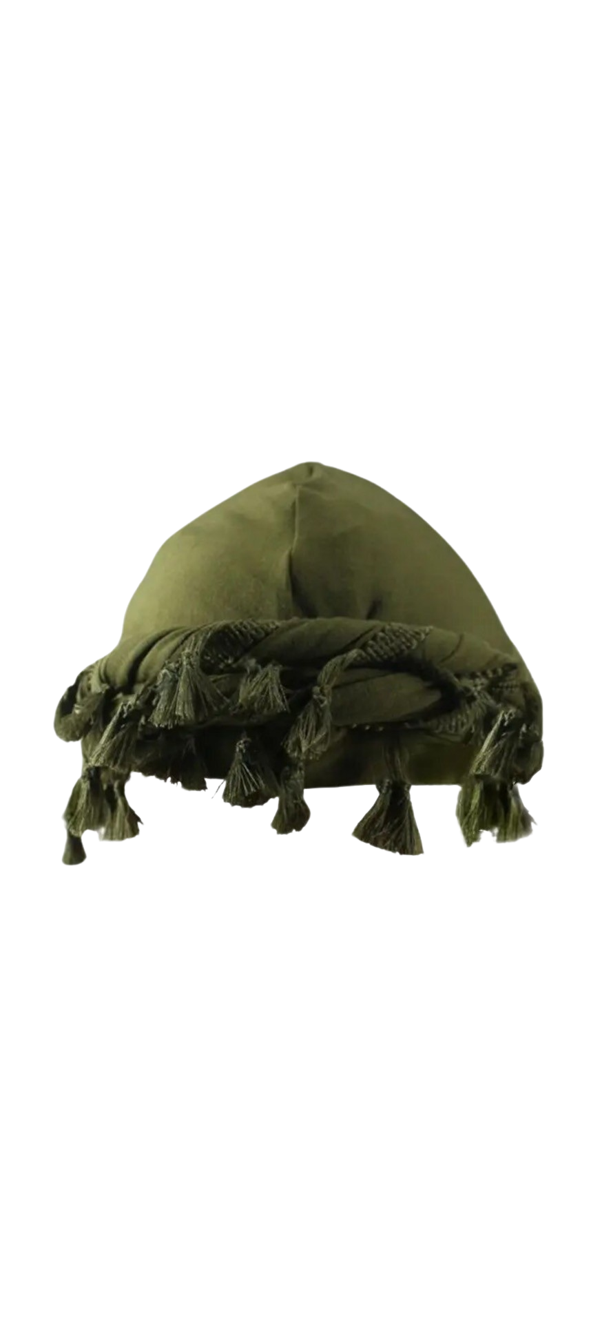 Legendary Distressed Olive Green Satin Lined Turban