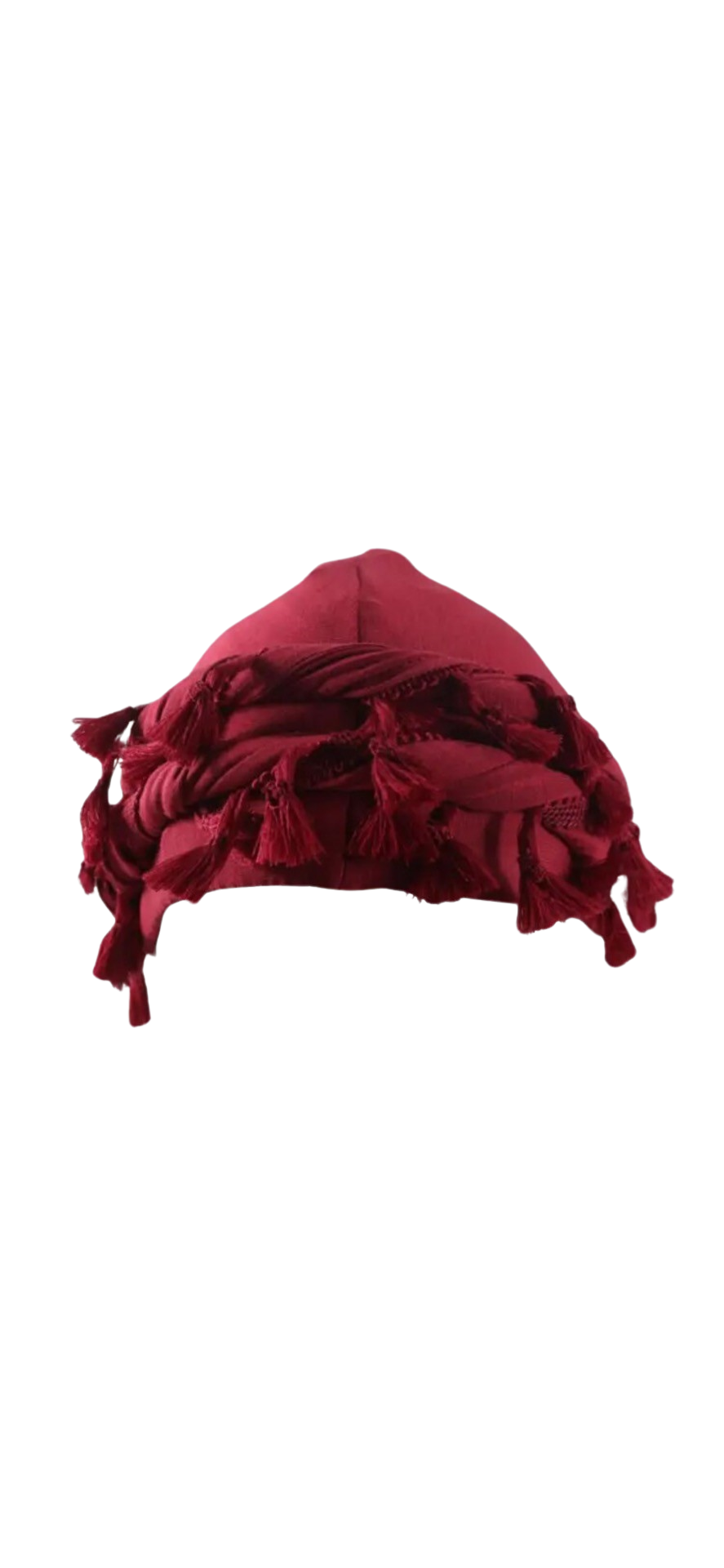 Legendary Distressed Wine Red Satin Lined Turban